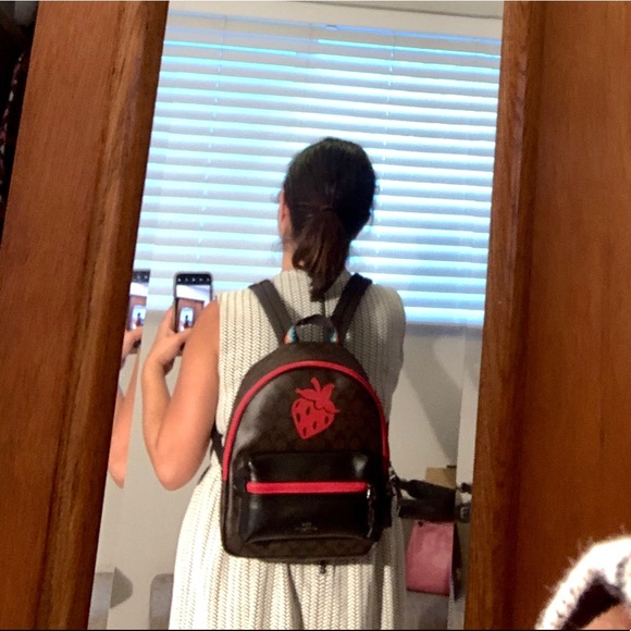NWT Coach Medium Strawberry Backpack - Picture 8 of 8